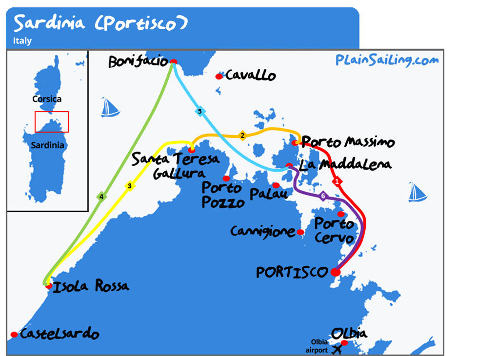 Sardinia - 6 day Sailing itinerary